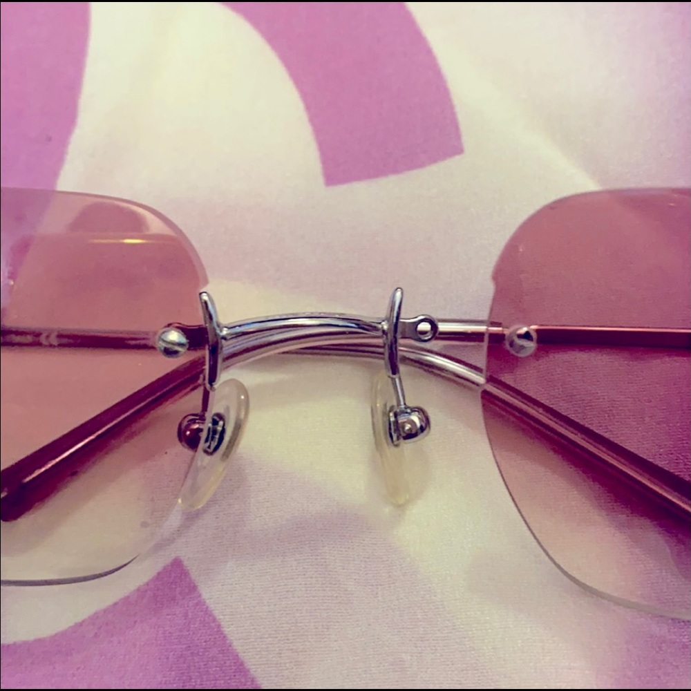 RARE AUTHENTIC VINTAGE CHANEL Y2K CRYSTAL CC RIMLESS SUNGLASSES ⭐️⭐️⭐️⭐️⭐️ - Picture 16 of 16